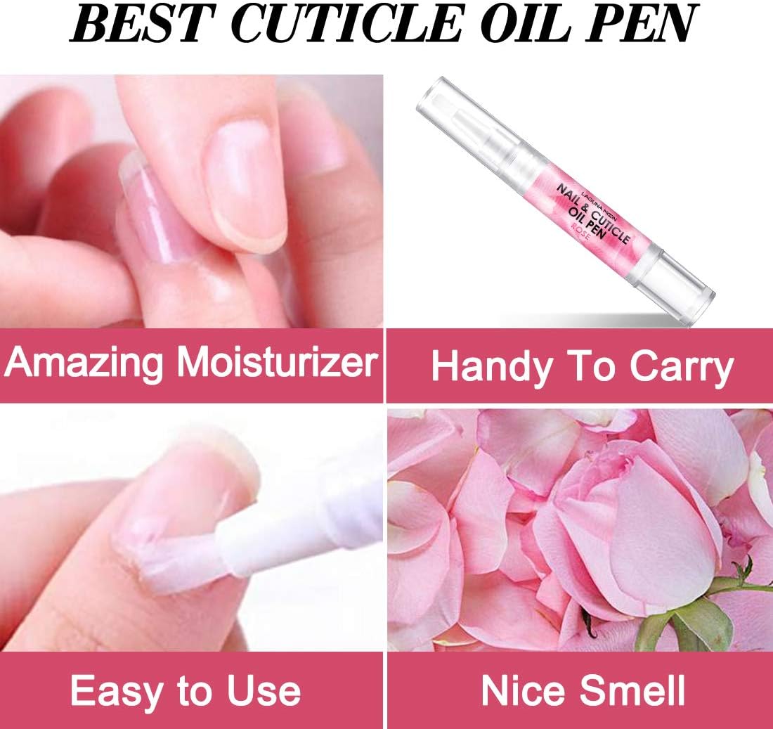 Lagunamoon Moisturizing Nail & Cuticle Oil Pen Jojoba Seed Oil Hand & Nail Treatment Rose Nail Oil Pen 5ml - Image 5