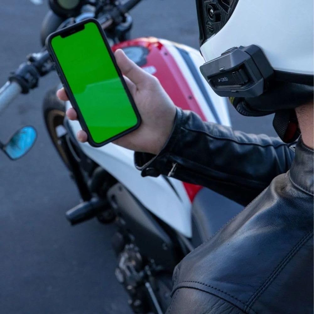 Cardo PACKTALK Edge Motorcycle Bluetooth Communication System Headset Intercom - Dual Pack