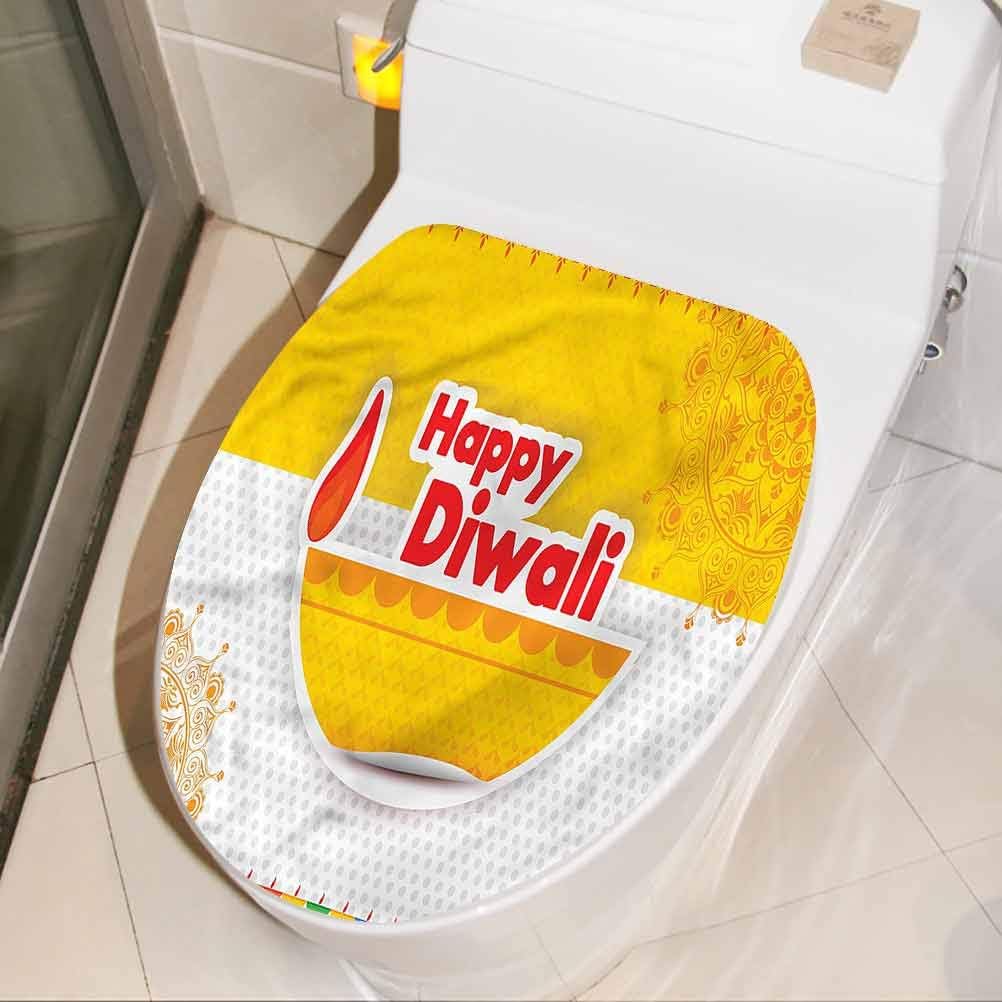 Toilet Seat Sticker/Lid Decal Diwali, Colorful Holiday Celebration 3D