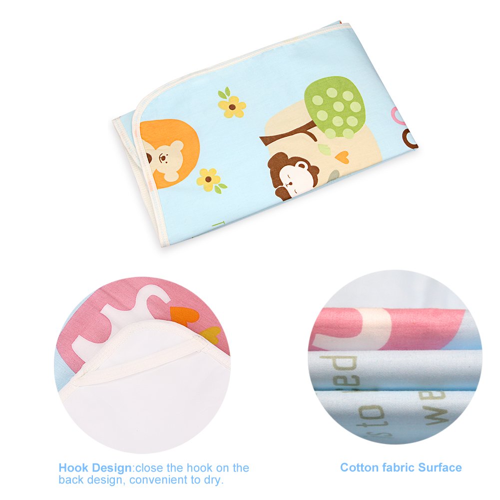 OOCOME Baby Pad Urine Pad Bed Pad 100% Pure Cotton Waterproof Washable Environmental Protection Pad Baby Stroller Children Adults with Incontinence (S)