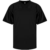 RE-HUO Blank Football Jersey Mesh Practice Athletic T-Shirt Plain Hip Hop Sports Jersey