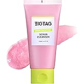 ZIGTAG 4-in-1 Konjac Jelly Face Cleanser – Gentle Daily Exfoliating, Deep Cleansing, Pore Care & Makeup Removal | Berry Smoothie Texture with Raspberry & Vitamin B+C+E Complex | Dermatologist-Tested