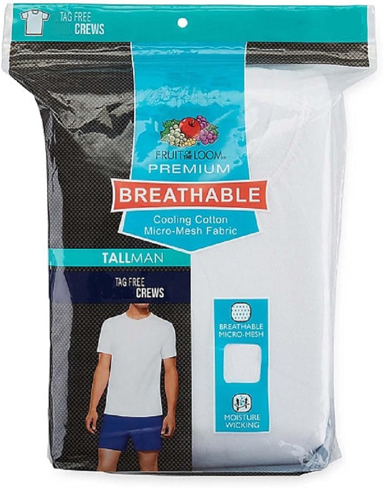 Fruit of the Loom Men's 3-Pack Breathable Crew T-Shirt at  Men’s Clothing store