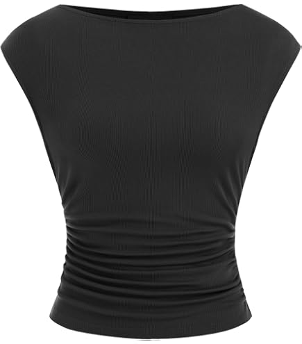 トップス ans dotsloevner sholder tops black Amazon.com: CIDER Tank Tops for Women Off The Shoulder Polka Dot