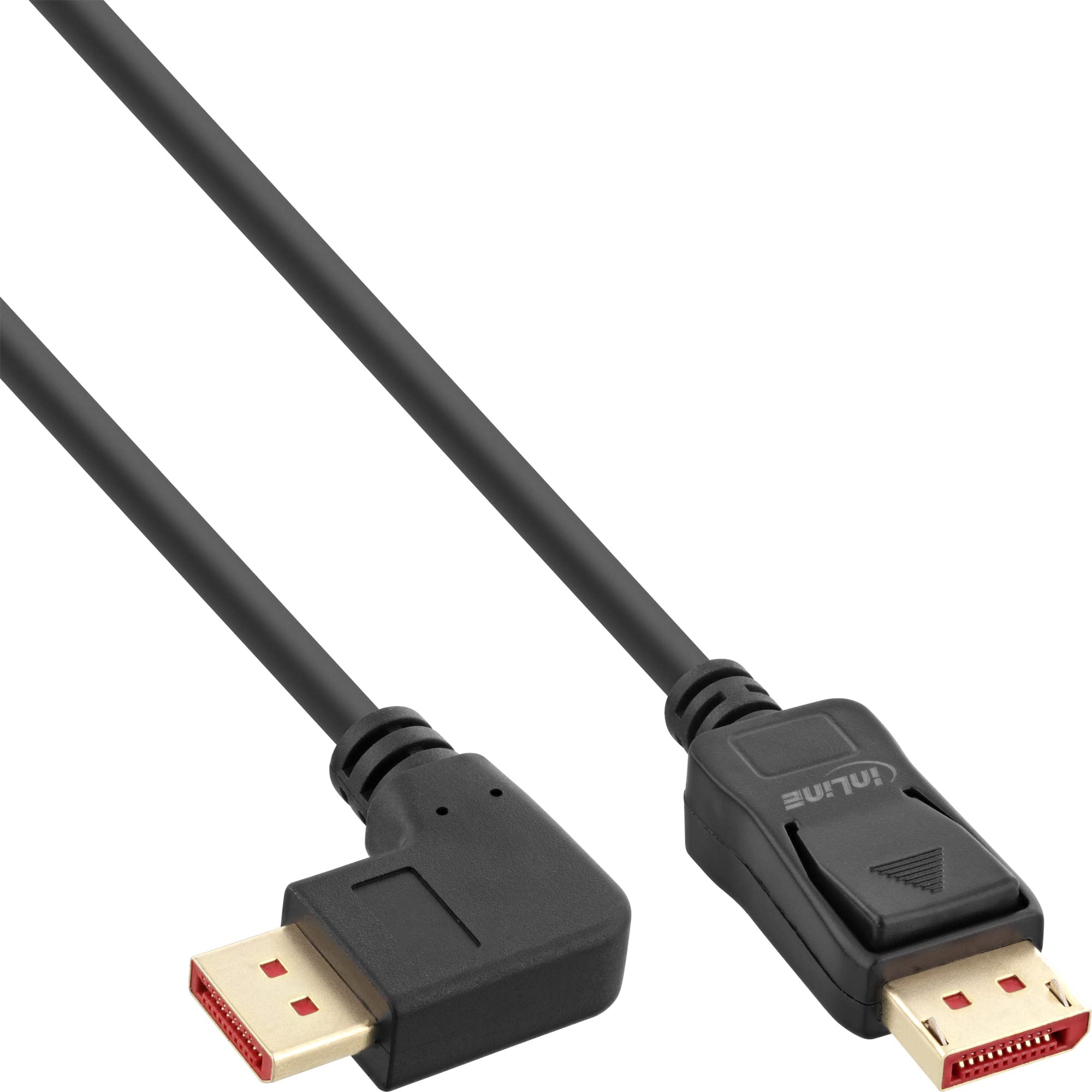 InLine® DisplayPort 1.4 Cable 8K4K Right Angled Black/Gold 5 m