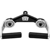 IronVibe LAT Pulldown Bar for Cable Machine, 360&deg; Rotating Multi Grip Handle, Ergonomic Gym Attachment for LAT Pulldown and Row Exercises, Heavy Duty Pulley Attachment for Back Training System