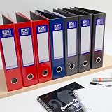 Oxford A4 Lever Arch Files 3 Pack Red Black Blue Glossy Laminated Paperboard view 6