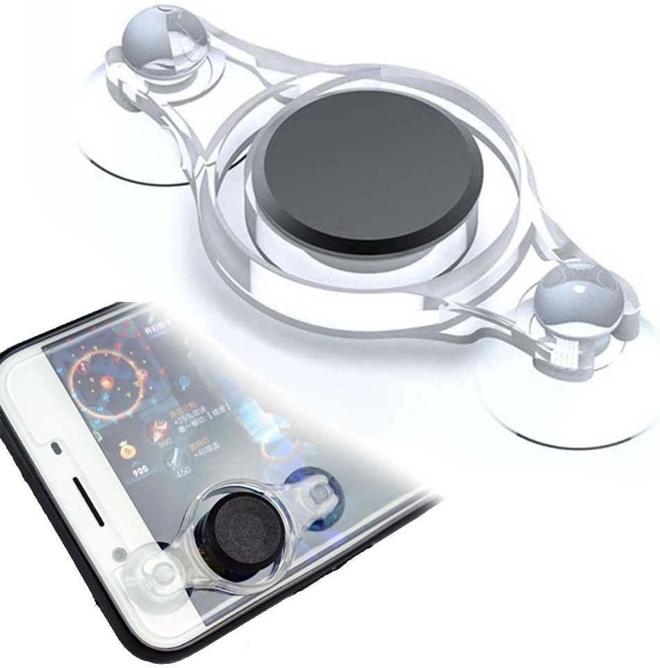 inDomit Mobile Game Fling Joystick Phone Analog Controller Rocker, Mini Size Transparent Black