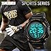 Men's Digital Sports Watch LED Military 50M Waterproof Watches Outdoor Electronic Army Alarm Stopwatch Gold