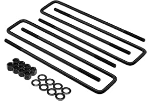 Supreme Suspensions - 4X Heavy-Duty Square Bend U-Bolts for Lifted Applications => 13.5" Long x 3.25" Wide x 5/8" Threads