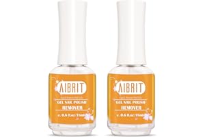 AIBRIT Gel Nail Polish Remover, Magic Gel Removal for Nails, 3-5 Minutes Soak off Gel Polish Remover Gentle & Safe, Removedor de Esmalte Gel, 2Pack, 1.2 Ounce/36ML