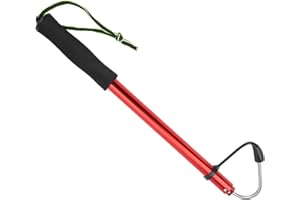 PLLO Telescopic Fishing Gaff, Aluminum Alloy, 90CM, 176 grams, 1 piece, For Trout, Red