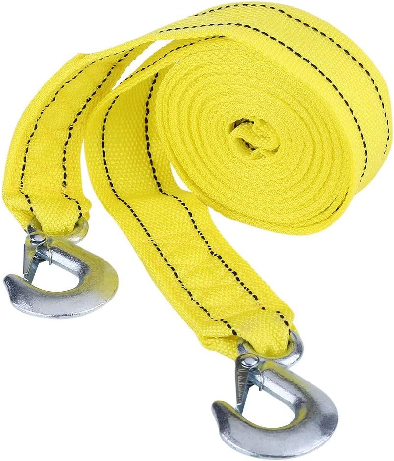 Qiilu Tow Rope, 4 Meter Load 5 Ton Car Trailer Towing Rope Strap Tow