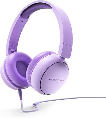 - Auscultadores com faixa de cabeça (100% plástico reciclado, cabo removível, microfone, assistente de voz) - Branco (Lavanda)