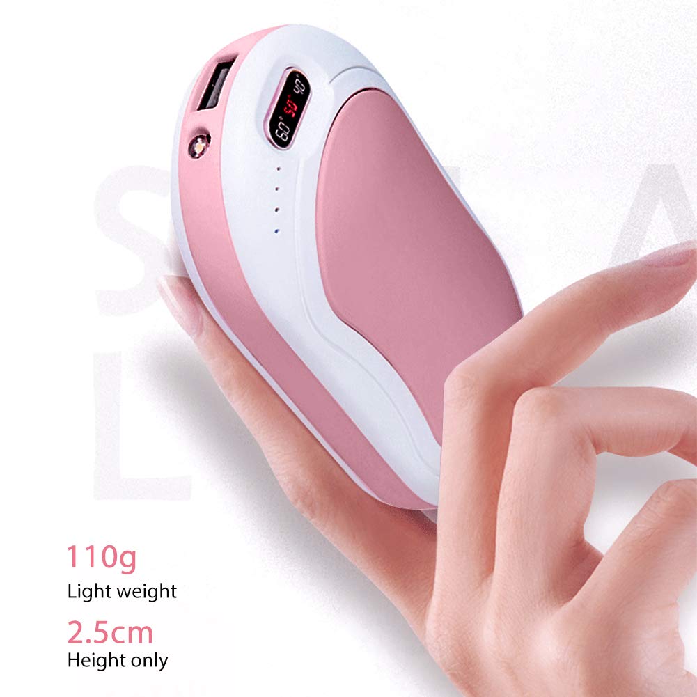 Maifeituo Rechargeable Hand Warmer, 10000mAh Electric Portable Pocket Hand Warmer & Power Bank