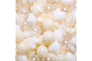 GOGOSO Ball Pit Balls,Plastics Balls for Ball Pit, Stars Hearts Shape for PastelBall for Toddlers Kids