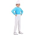 The Smurfs Smurf Costume for Kids, Blue Forest Smurfling Outfit for Halloween, Boys 80s Cartoon Character