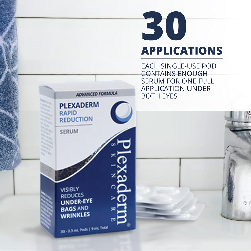 Plexaderm Rapid Reduction Serum - New Single Use Pods - Age-Defying Eye Treatment - Reduce the Look of Under-Eye Bags & Wrinkles, Diminish the Appearance of Dark Circles, Fine Lines & Crow’s Feet: Beauty
