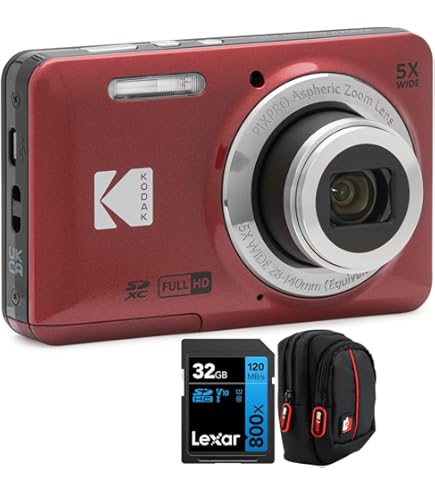 Amazon.com : KODAK PIXPRO Friendly Zoom FZ55 Digital Camera (Red