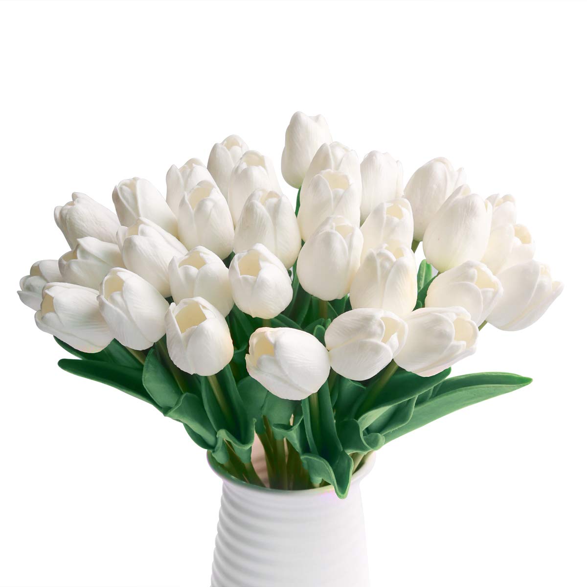 HANTAJANSS 30 Pcs Artificial Tulip Fake Holland Mini Tulip
