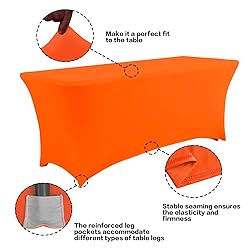 IVAPUPU 4FT Table Cloth for Rectangular Fitted