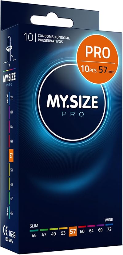 MY.SIZE PRO Condom 57 mm Width, Size 4, 10 Count