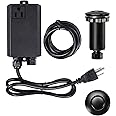 Garbage Disposal Air Switch Kit Single Outlet Sink Top Waste Disposal Long Stainless Steel Black On/Off Air Button Food and Waste Disposals Part by Etoolcity