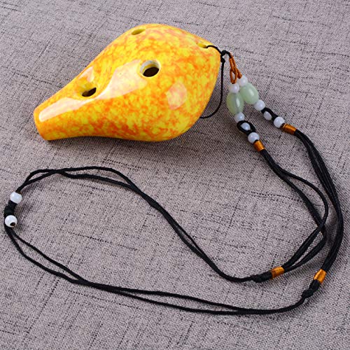 image for WOGOD Ocarina 6 Hole Strawfire Triforce Ocarina - Legend of Zelda Cera