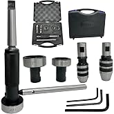 MachEl Precision Tapping, Reaming &amp; Threading Die Holder Set for Lathe Tailstock &ndash; MT2 Morse Taper Compatible