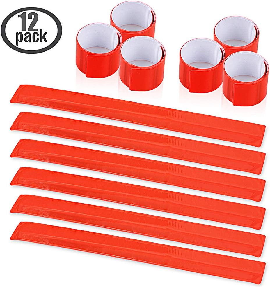 Cozihom Reflective Bands, Reflective Slap Bracelet, Reflective Wristband High Visibility Reflectors, for Night Run, Night Cycling, Night Working. 12 Packs Yellow. : Sports & Outdoors