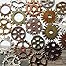 KEKLLE Steampunk Gear Cog Wheel Skeleton Clock Watch Pendant Charms by N'joy 100PCS, Assorted Colors
