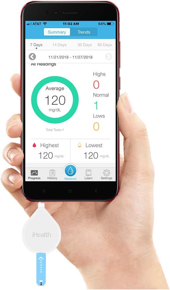 iHealth Blood Glucose Test Strips (50 Count), 2019 Version Blood Sugar Test, Eligible for FSA Reimbursement, Precision Sugar Measurement for Diabetics, Strips Work Only in iHealth Glucose Meters: Health & Personal Care