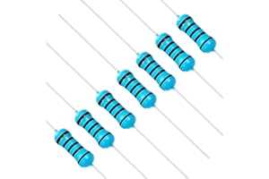 Chanzon 100pcs 1/2W (0.5W) 1K Ω ohm Metal Film Fixed Resistor 0.01 ±1% Tolerance 1KR MF Through Hole Resistors Current Limiting Rohs Certificated