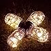 Homeleo 4 Pack 20 Led Warm White Waterproof Solar Mason Jar Light Lid with Hangers for Regular Mouth Mason Jar Outdoor Garden Backyard Christmas Halloween Decoration(Jars Not Included)