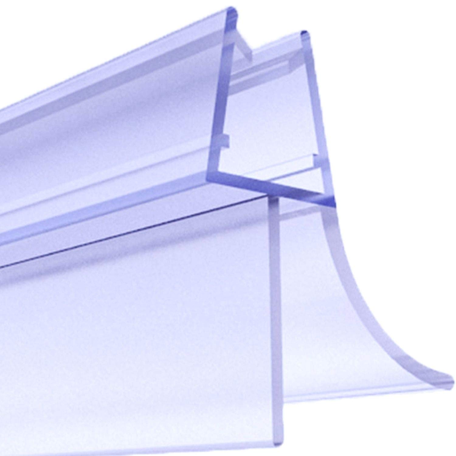 Premium 2 x 100 cm Shower Seal | Shower Cubicle Seal for 6 mm 7 mm 8 mm Glass Thickness | Shower Door Seal with Extended Rubber Lips | Water Repellent with Splash Guard | Shower Door Seal