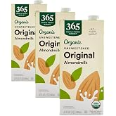 365 by Whole Foods Market, Organic Unsweetened Almond Milk, 32 Fl Oz (Pack of 3)