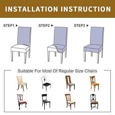 Buy Homewarmstretch Chair Covers For Dining Room Set Of 8 Anchor Wooden Texture Slipcovers Seat Protector Farmhouse Yellow Grey Stripes Gradient Washable Patio Seat Covers Set For Kitchen Hotel Wedding Online In Turkey