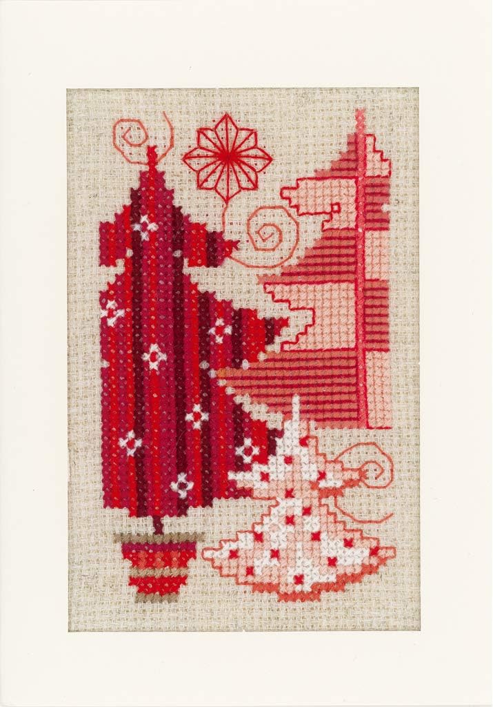 Vervaco Christmas Motif Cards Cross Stitch Kit, Set of 3, Multi-Colour - Image 4