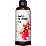 Sweet Almond Oil Carrier Oil - Cold Pressed Pure Natural Body Massage Oil Carrier Oil for Essential Oils Mixing, Baby Oil Dry