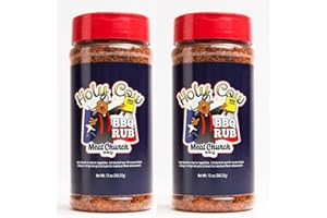 Meat Church BBQ Rub Combo: Two Bottles of Holy Cow (12 oz) BBQ Rub and Seasoning for Meat and Vegetables, Gluten Free, Total of 24 Ounces