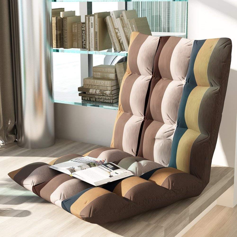 Foldable Floor chair Adjustable Relaxing Lazy sofa Seat cushion Sun lounger cushion Gaming chair For kids children adults-stripe