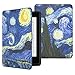 MoKo Case for Kindle Paperwhite, Premium Thinnest and Lightest PU Leather Cover with Auto Wake / Sleep for Amazon All-New Kindle Paperwhite (Fits 2012, 2013, 2015 and 2016 Versions), Starry Night