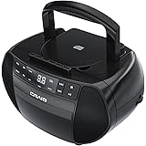 Craig Portable Top-Loading CD Boombox with AM/FM Stereo Radio and Cassette Player/Recorder in Black | Cassette Player/Recorde