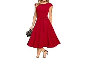 DRESSTELLS Cocktail Dress, Formal Wedding Guest Dresses for Women Modest Holiday Party Prom Dress