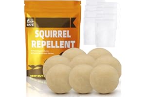 PEVAFI Squirrel Repellent Outdoor, Chipmunk Repellent, Outdoor Squirrels Repellant for Bird Feeder/Garden/Attic/Plants 8-Pack