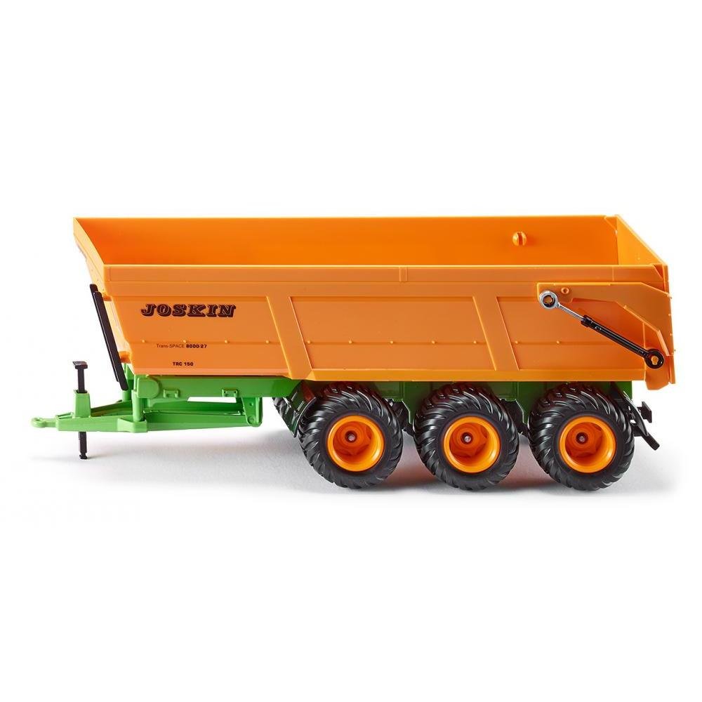 siku 2892, Joskin Triple-Axle Tipping Trailer, 1:32, Metal,Plastic, Orange, Tiltable trough, For 1:32 scale siku toys with trailer hitch