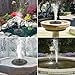 KeShi Solar Fountain Water Pump with Battery Backup, 2.5W Free Standing Solar Powered Fountain Pump for Bird Bath, Small Pond, Pool, Fish Tank and Garden Decoration