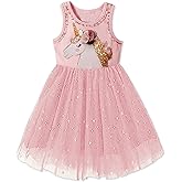VIKITA Toddler Girls Dresses Summer Sleeveless Polyester Tutu Dresses for Girls 3-12 Years
