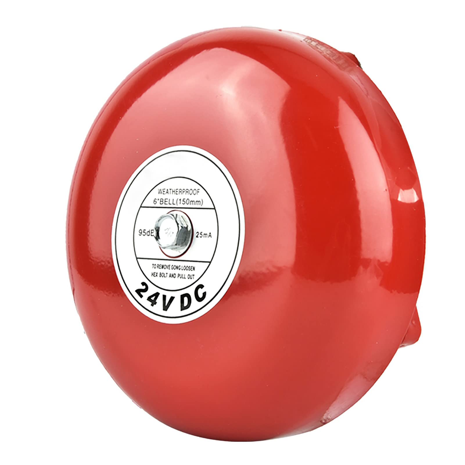 Photo 1 of Fire School Safety Fire Alarm Bell, 24V Metal Round Alarm, Security Fire Alarm Bell with Clanging Sound Multipurpose Alarm Bell