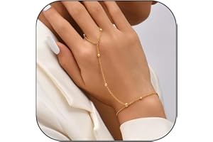 YANCHUN Ring Bracelet Hand Chain Bracelet Adjustable Rhinestone Finger Ring Hand Chain Jewelry Trendy Stuff Stocking Stuffers for Women